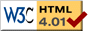 このサイトのHTMLは“HTML 4.01 Transitional”に準拠しています