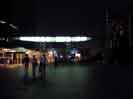 ビッグサイトから国際展示場駅を見る。夜空に浮かぶライトアップされたゲートが印象的。